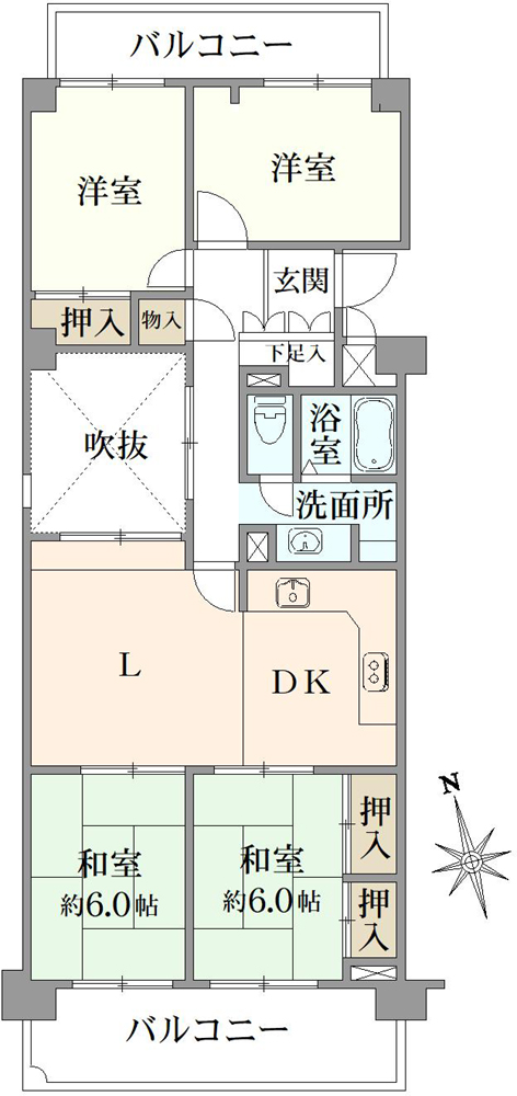 荘苑川原第二の間取図