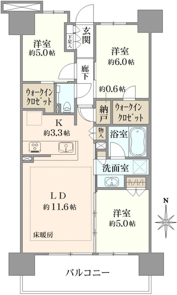 シティテラス浦和常盤の間取図