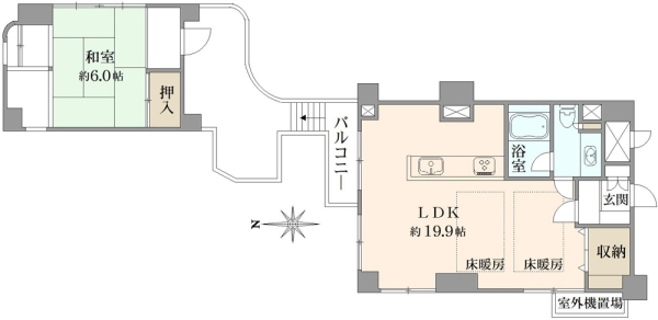 コンフォール四条烏丸オーセンティアの間取図