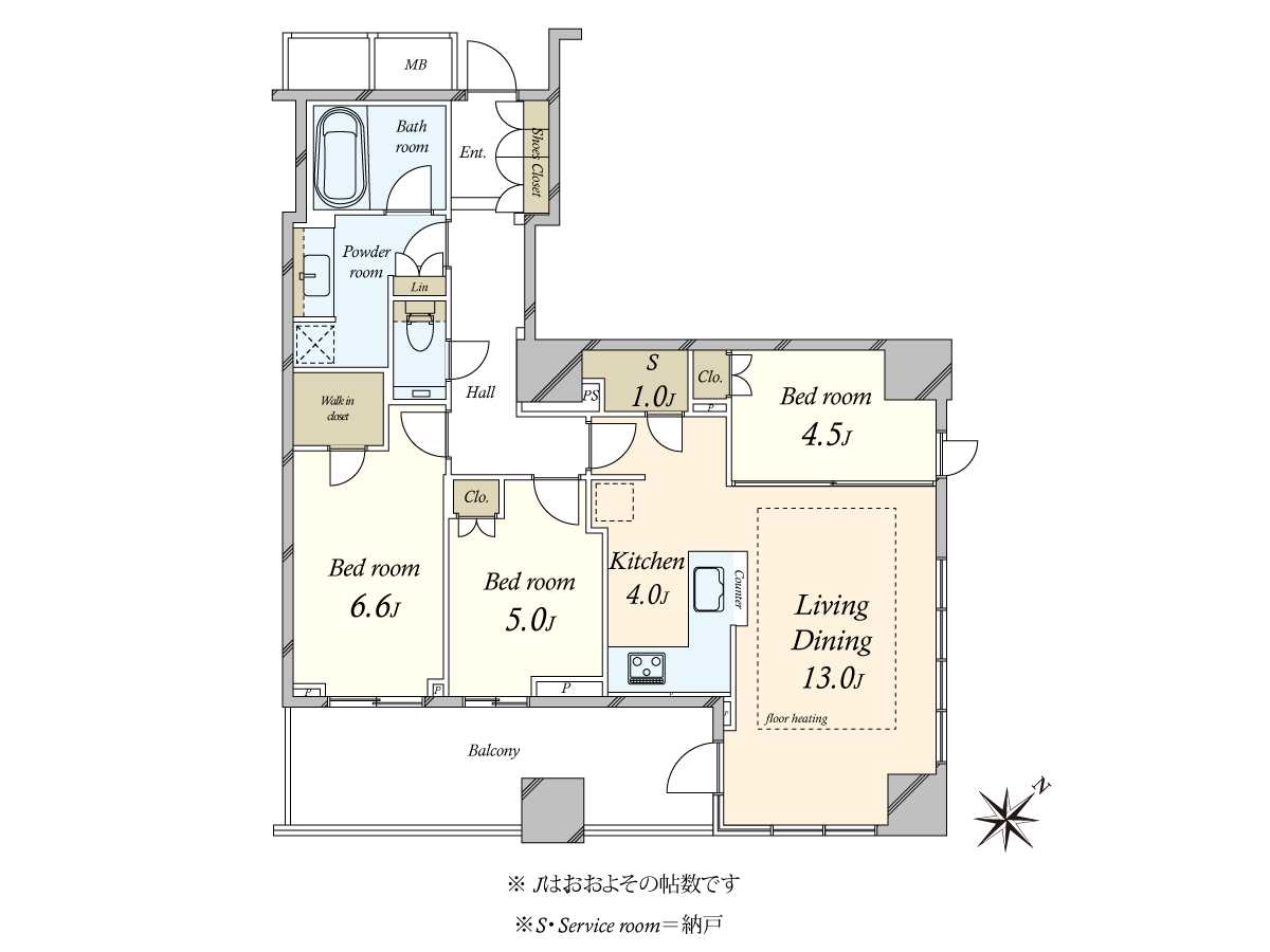 プラウドタワー高輪台の間取図