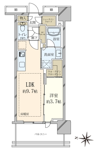 プラウドタワー亀戸クロスゲートタワーの間取図