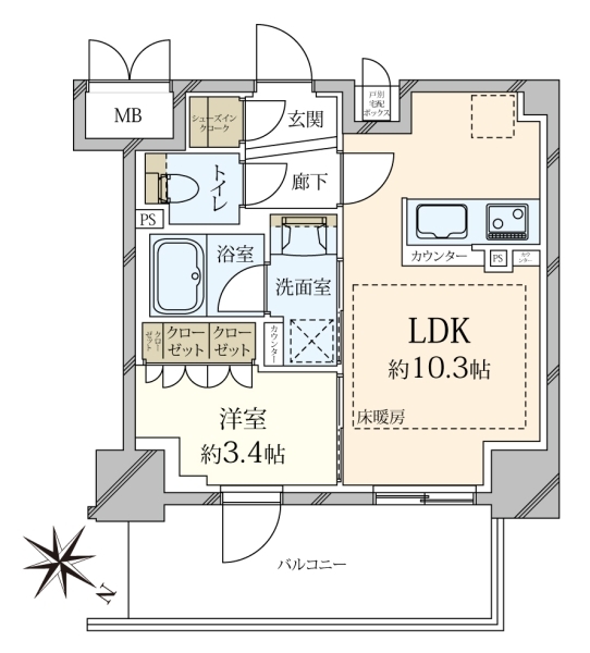 ファインレジデンス福島海老江の間取図