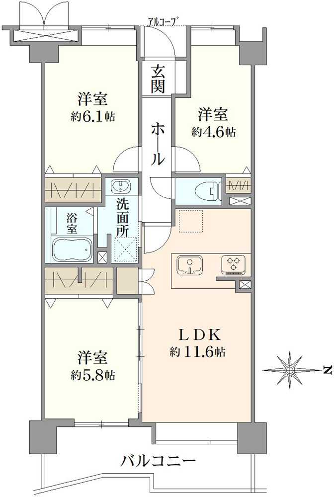 パークスクエア浦和の間取図