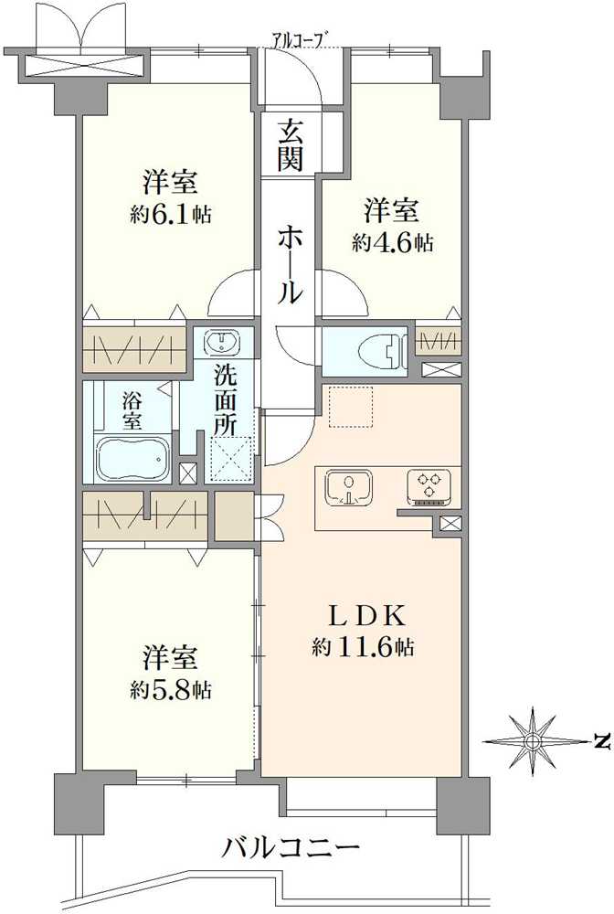 パークスクエア浦和の間取図