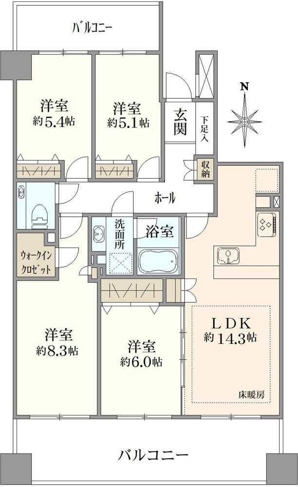 グランステージ南浦和の間取図