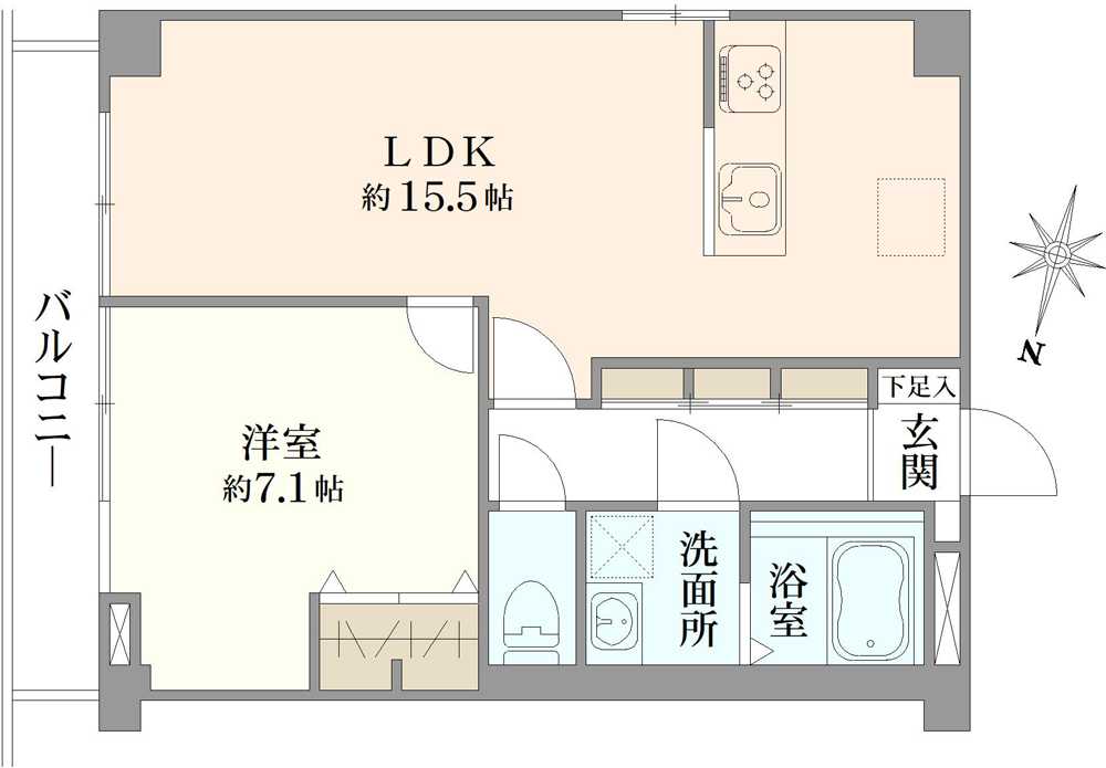 レイニオン岸町の間取図
