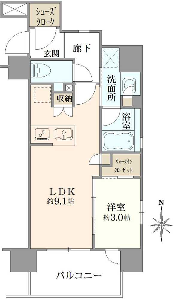 ルピアシェリール浦和岸町Violaの間取図