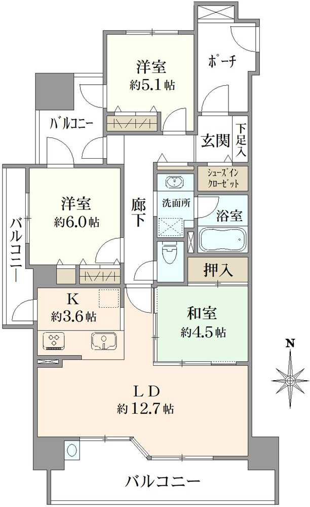 コスモ大宮日進ビューステージの間取図