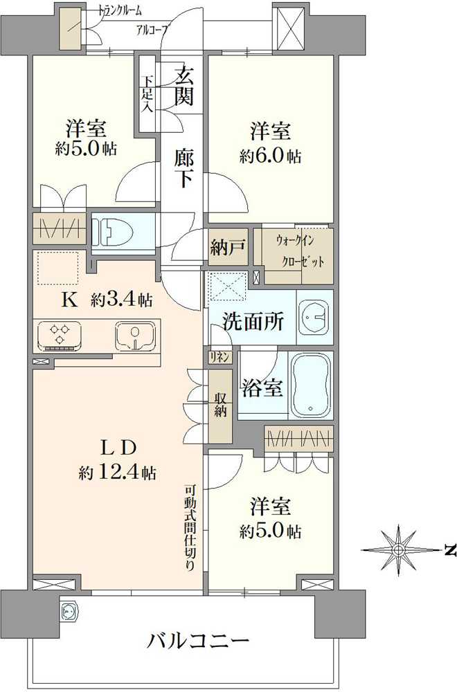 オーベル浦和レジデンスの間取図