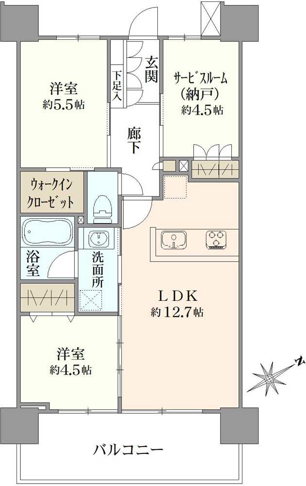イニシア南浦和根岸の間取図