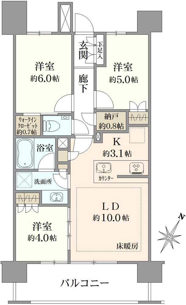 ザ・パークハウス浦和レジデンスの間取図