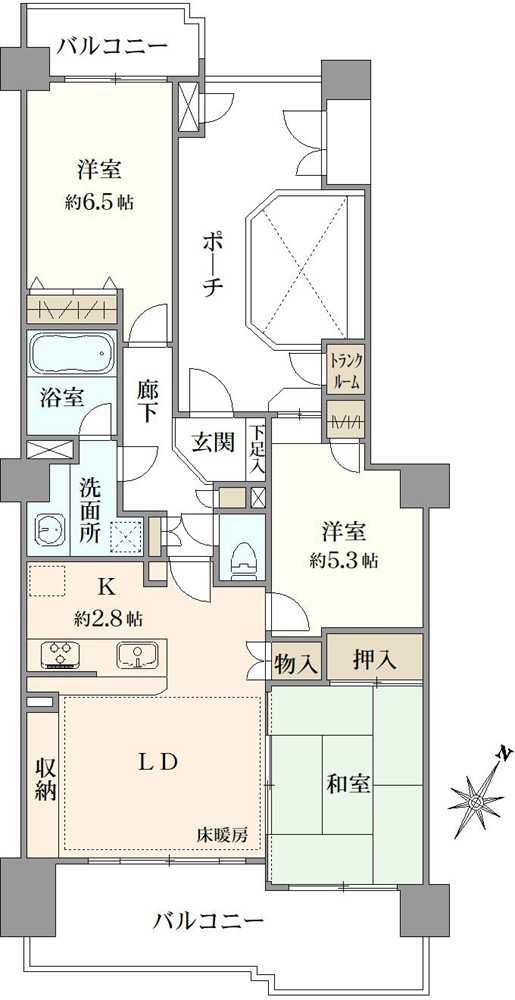 ライオンズステージ南浦和の間取図