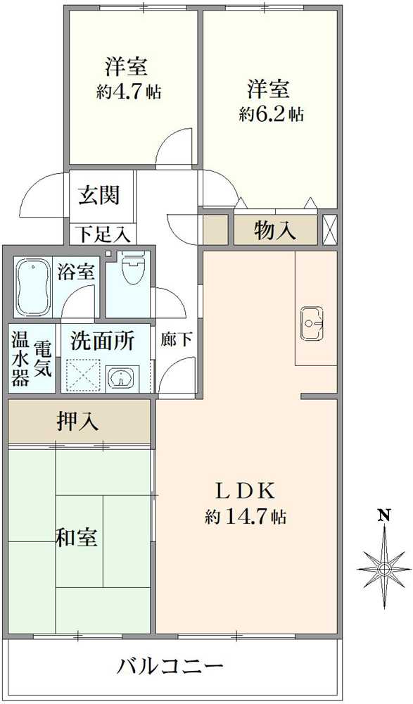 コープ野村浦和岸町の間取図