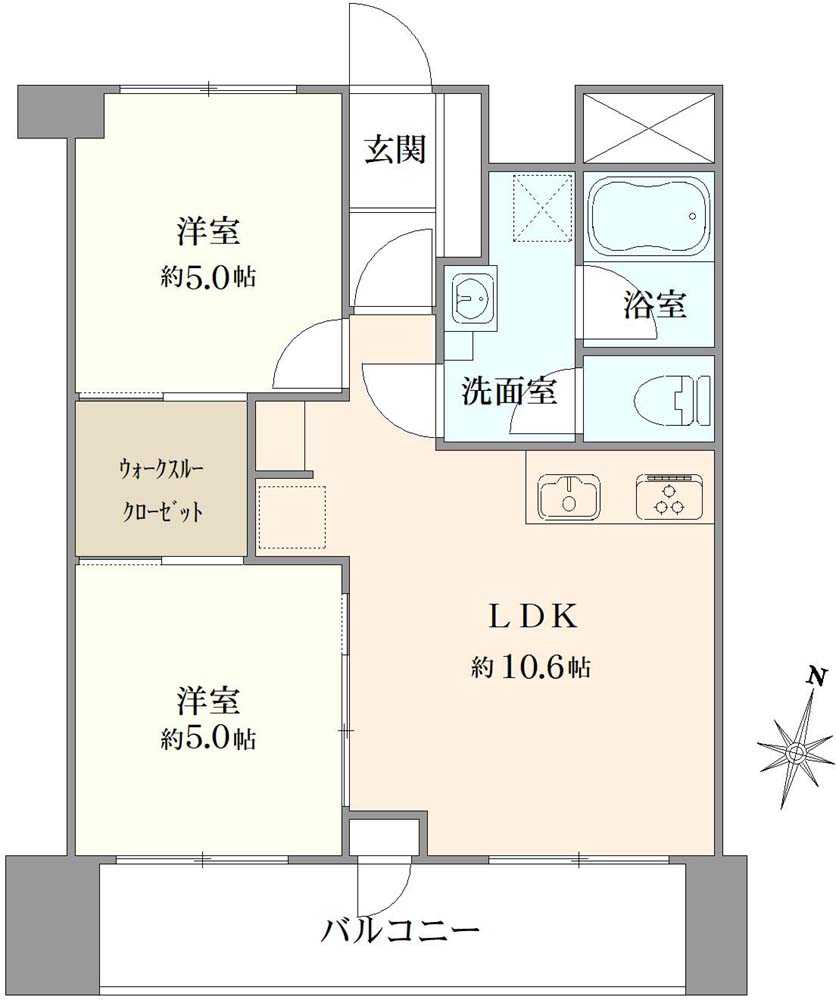東カングランドマンション第2松戸の間取図