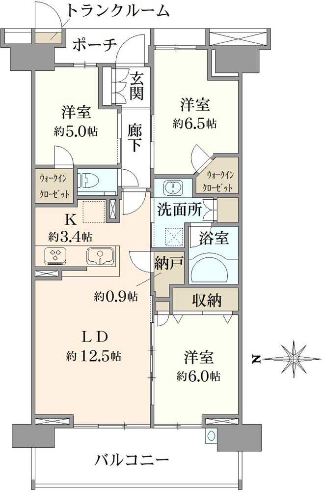 プラウド船橋二街区の間取図