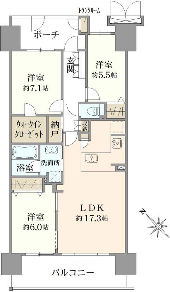 シーブレスの間取図