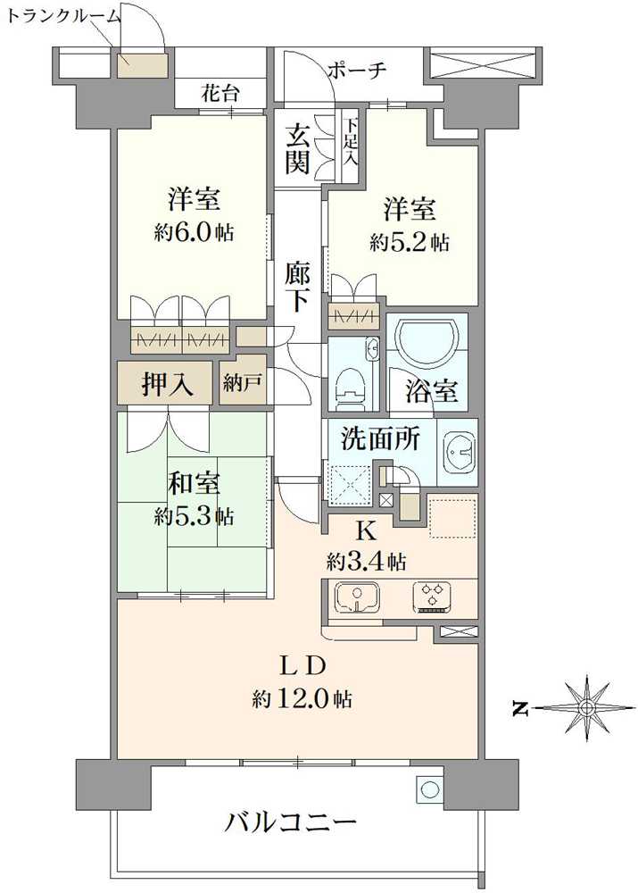 プラウド船橋二街区の間取図