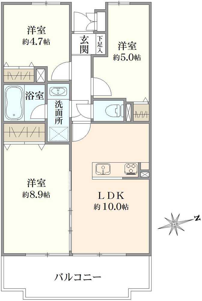 ライオンズマンション京成大久保の間取図