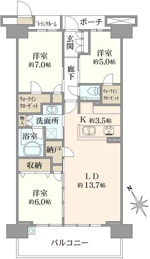 プラウド船橋三街区の間取図