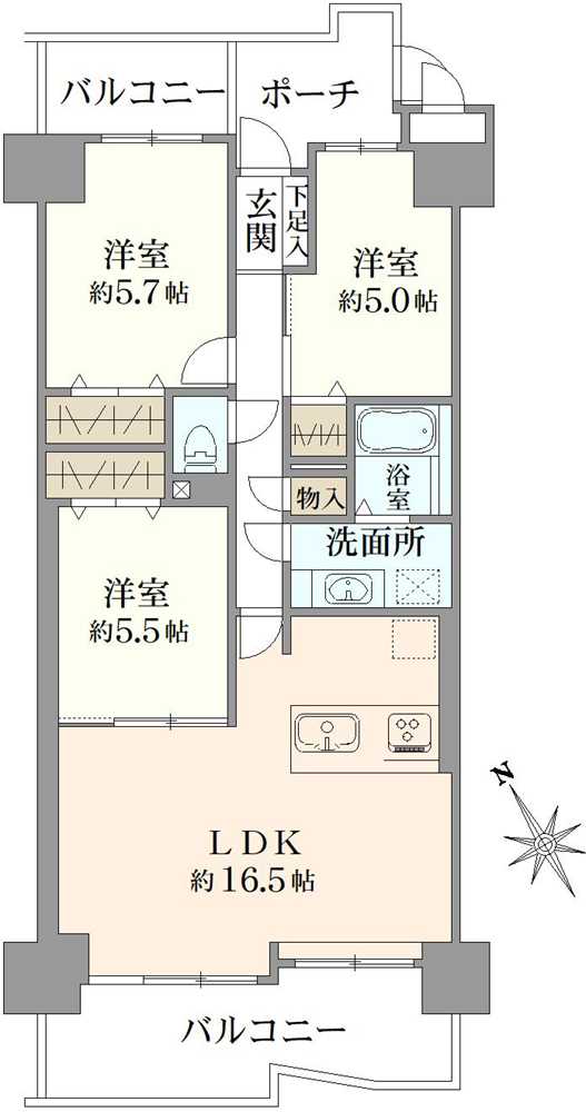 プローラ津田沼の間取図