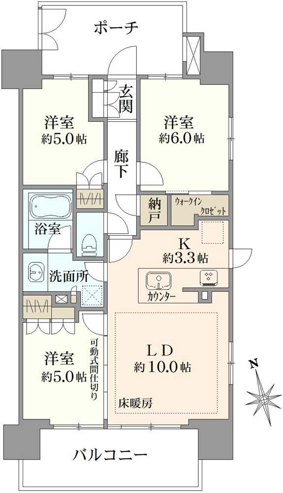 ヴィークコート船橋本町の間取図