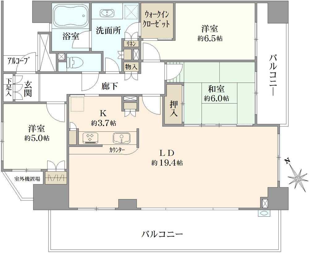 パークホームズ西船橋ステーションフロントの間取図