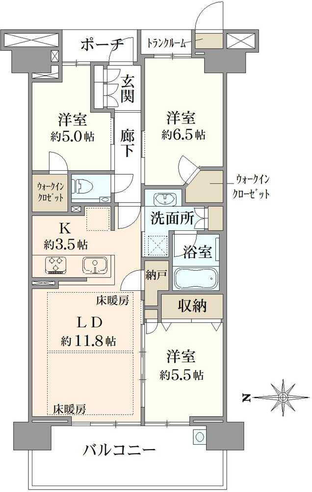 プラウド船橋三街区の間取図