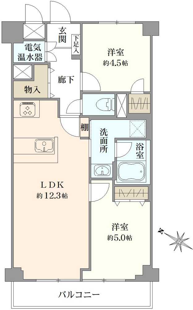 ライオンズマンション初台の間取図