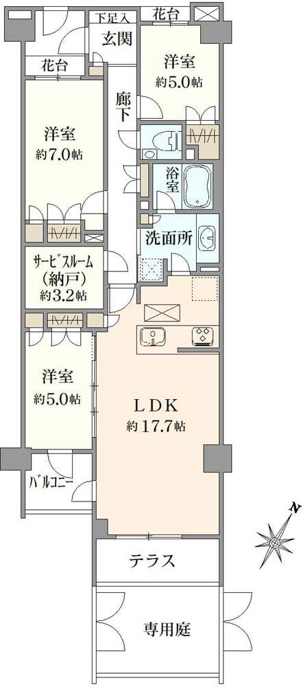コスモ豊洲レジデンスブレアコートの間取図