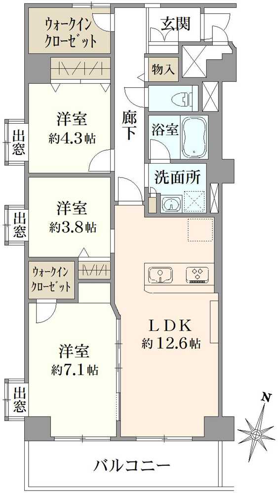 ライオンズマンション東陽町第3の間取図