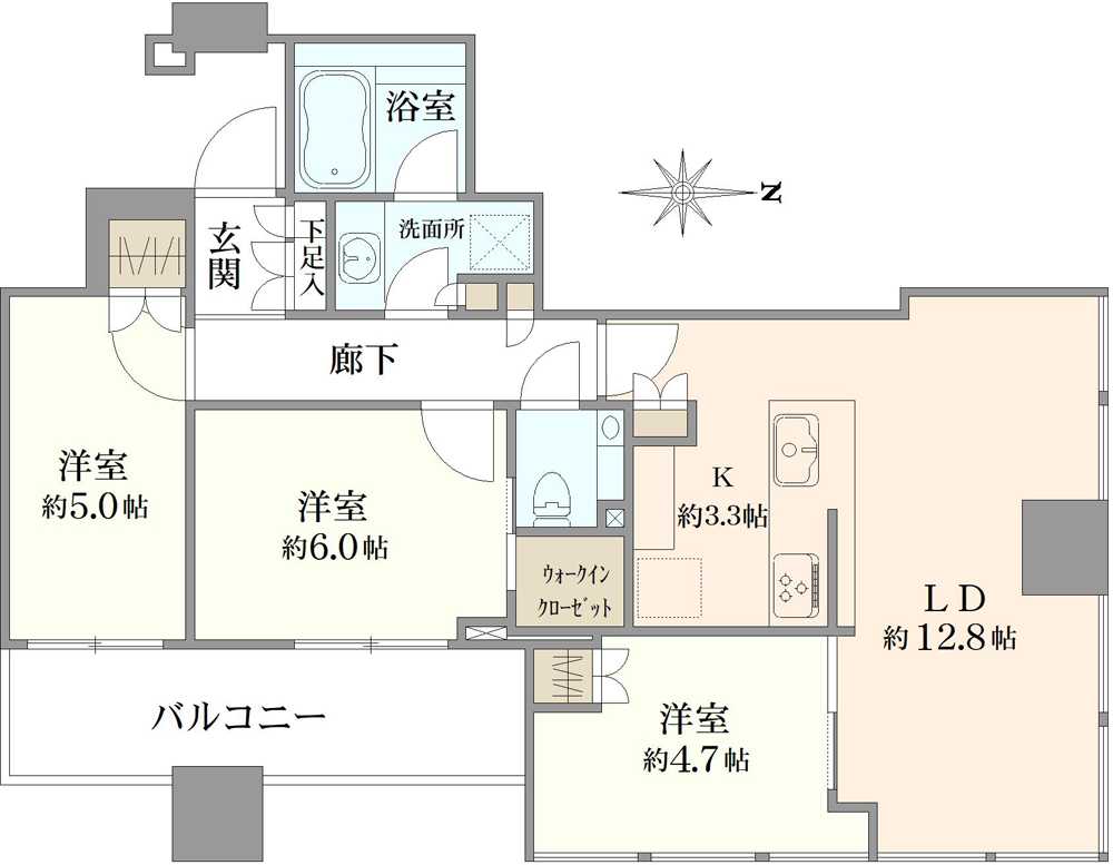 白金ザ・スカイ WESTの間取図