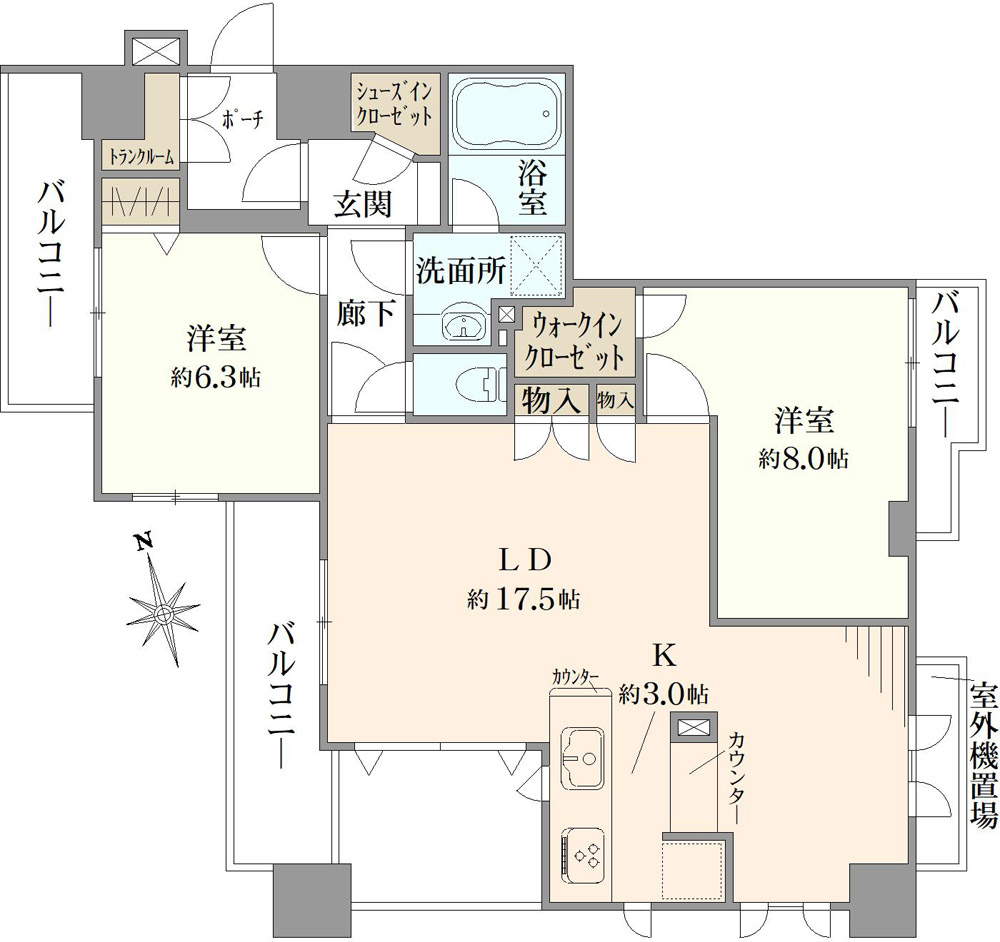 グランシティビューステージの間取図