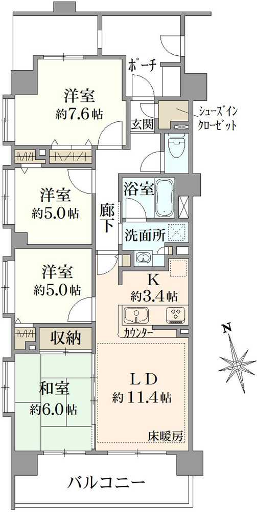 コスモ東陽町親水公園の間取図