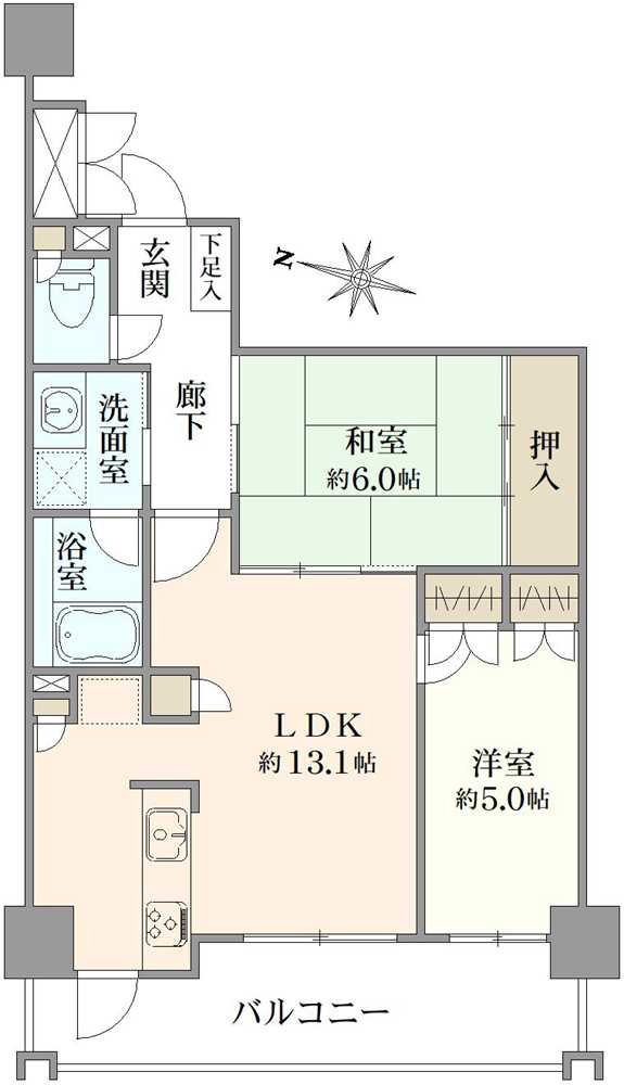 グランデュオ南街区の間取図