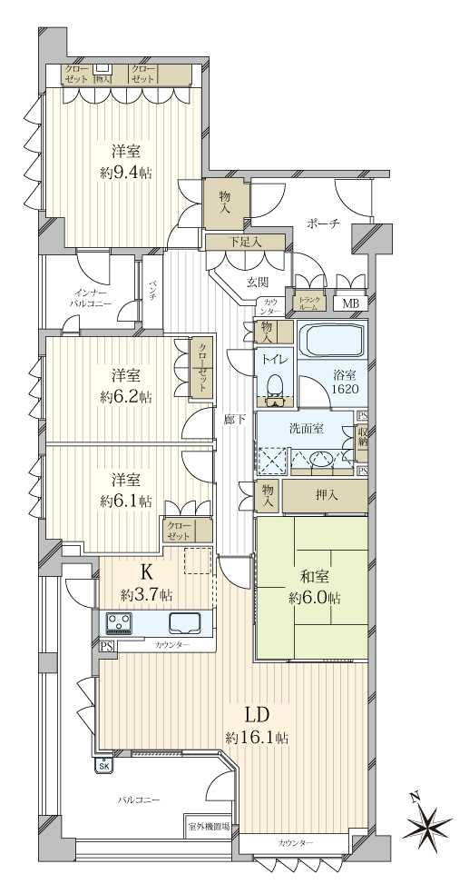 プライマージュ加賀の間取図