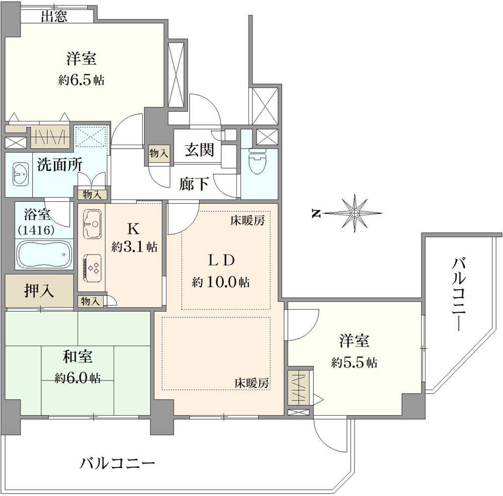 ライオンズプラザ新板橋の間取図
