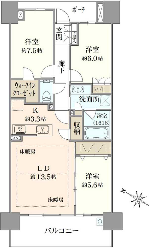 プラウドシティ加賀学園通りの間取図