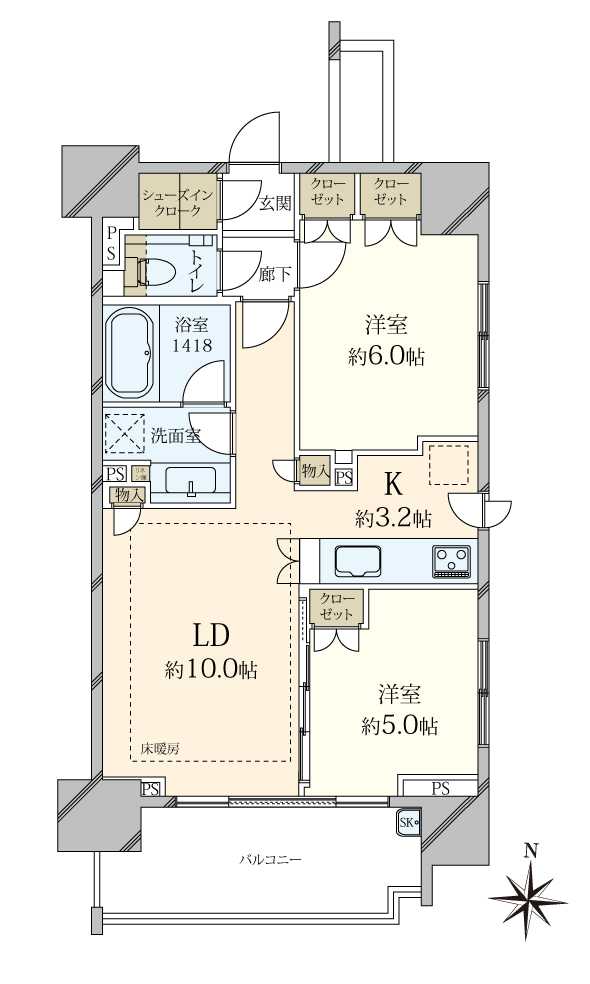 シティハウス板橋大山の間取図