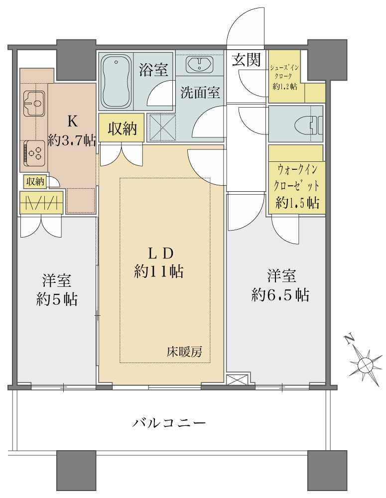 アウルタワーの間取図