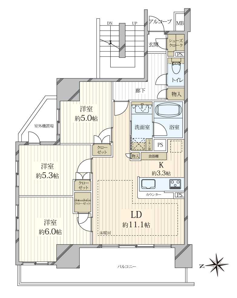 サンクレイドル板橋区役所前の間取図