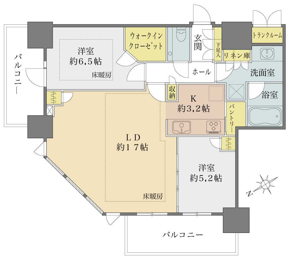 ザ・タワー十条の間取図