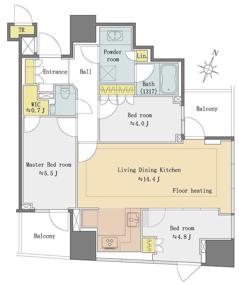 パークホームズ南池袋の間取図