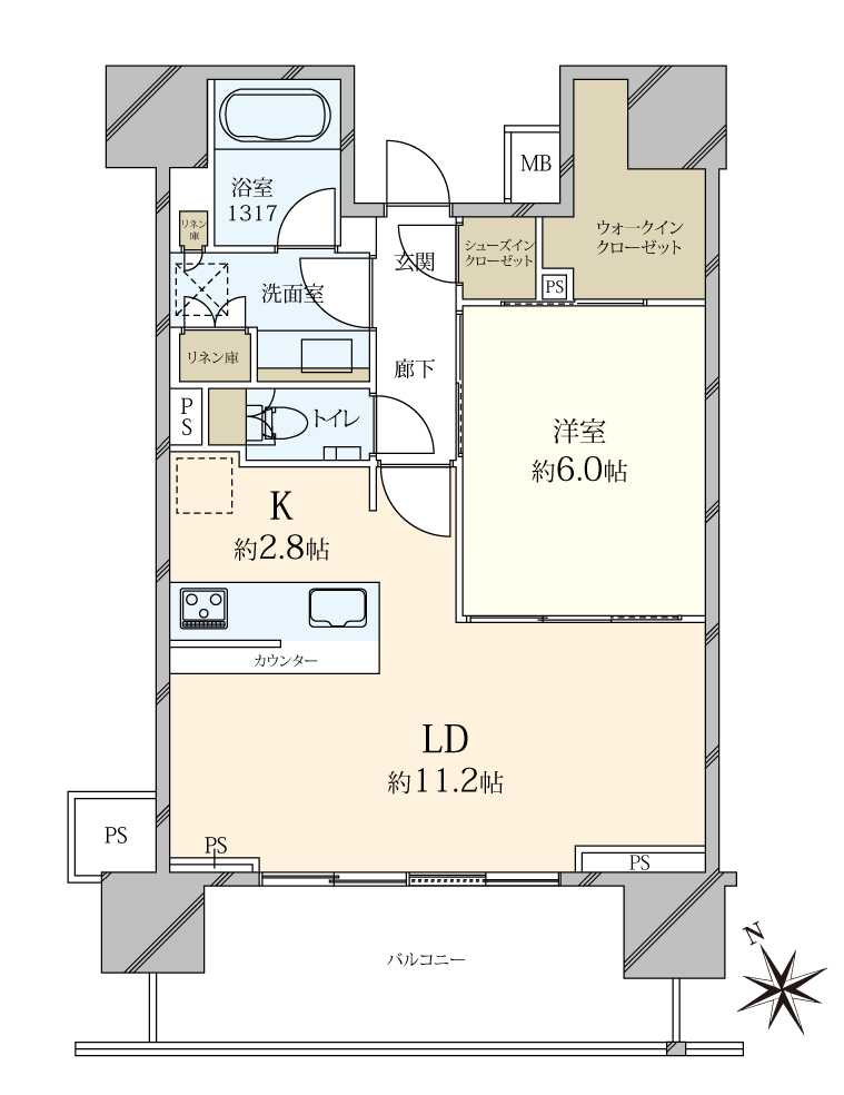 ザ・パークハウス渋谷美竹の間取図