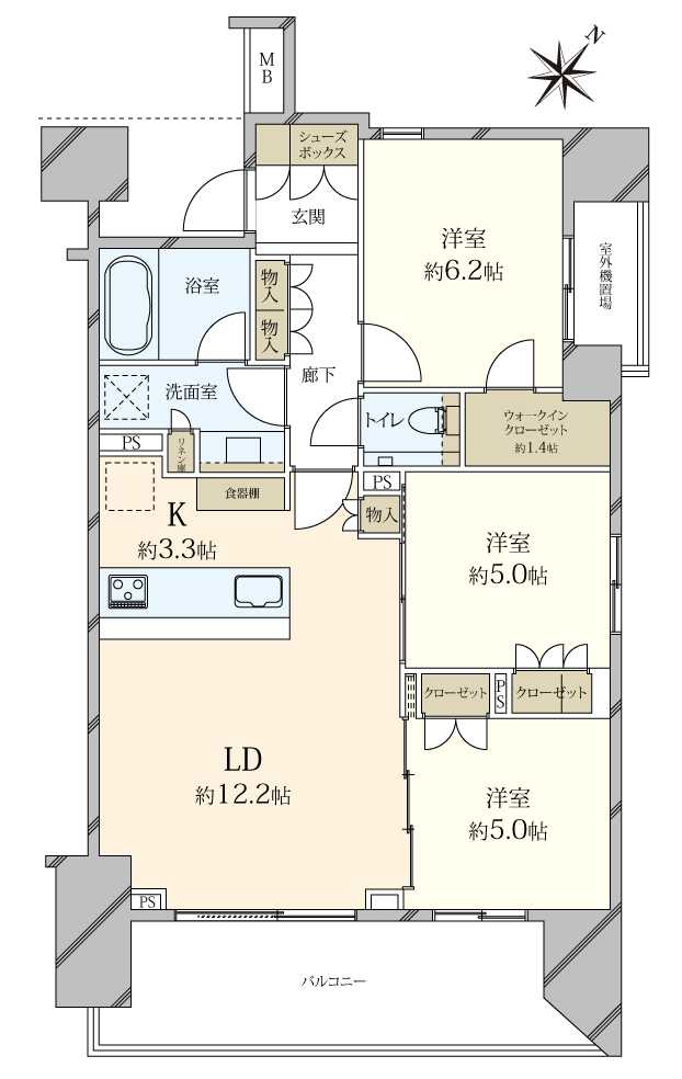 ザ・パークハウス赤坂レジデンスの間取図
