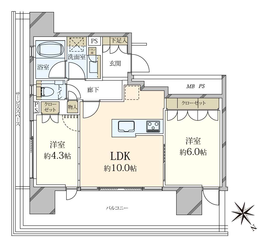 ウェリスタワー愛宕虎ノ門の間取図