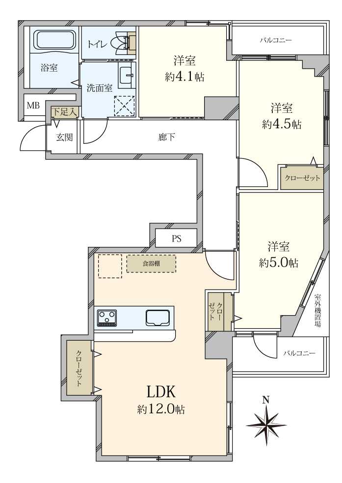 ライオンズマンション駒場の間取図