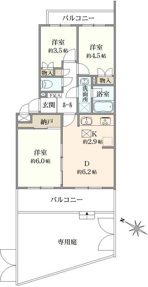 藤和神大寺コープIIの間取図