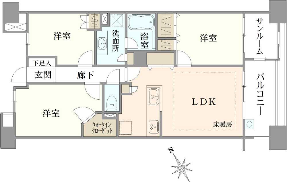 パークホームズ東神奈川ステーションアリーナの間取図