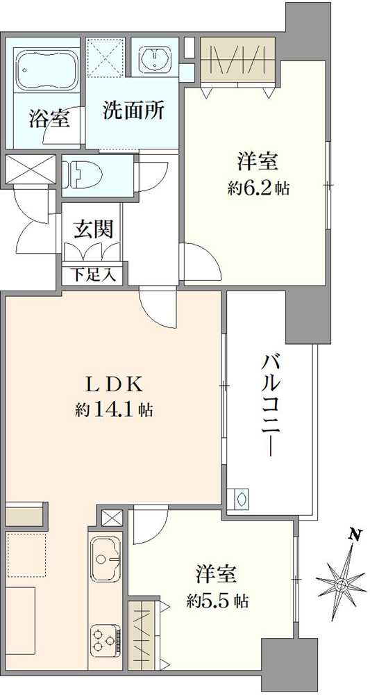 リブゼ横浜ヴェルデパセオの間取図