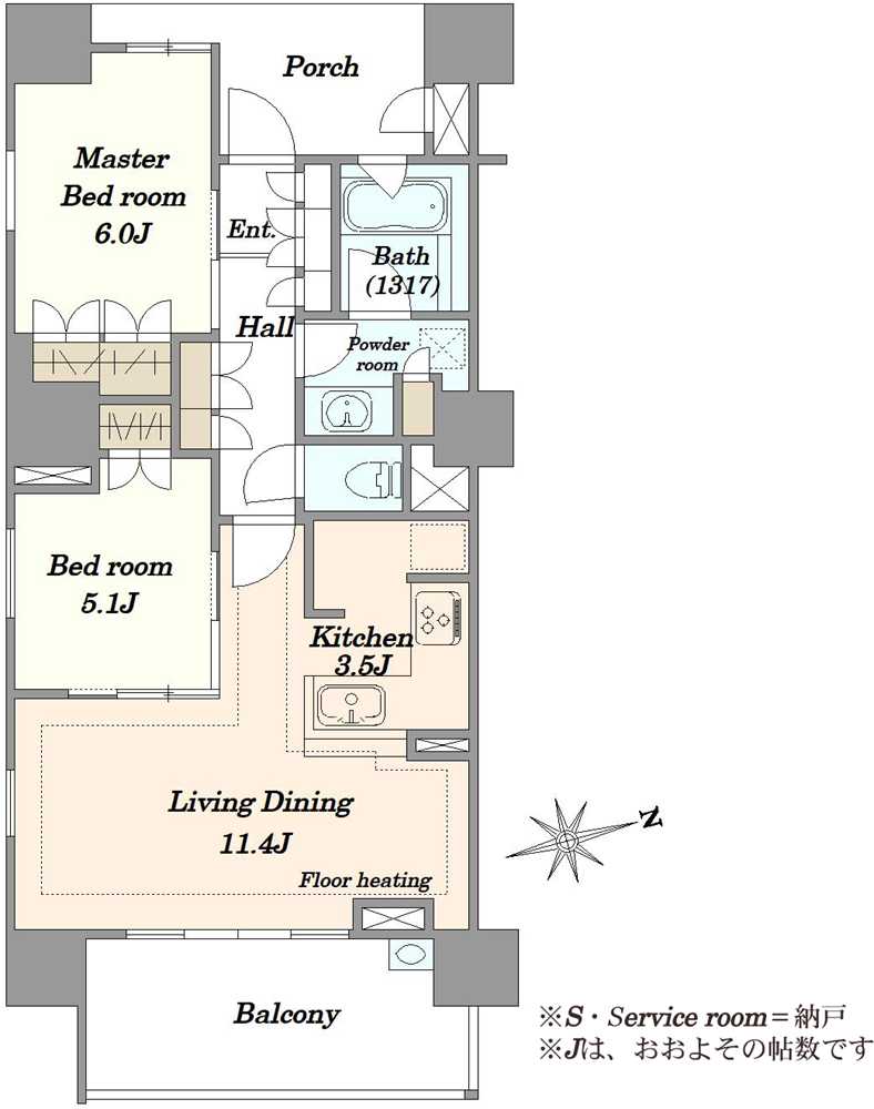 パークホームズ川崎大師表参道の間取図